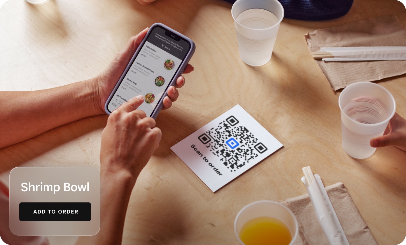 A customer using a commerce experience on a phone